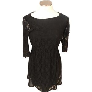 BeBop Black Lined Lace Dress Size S